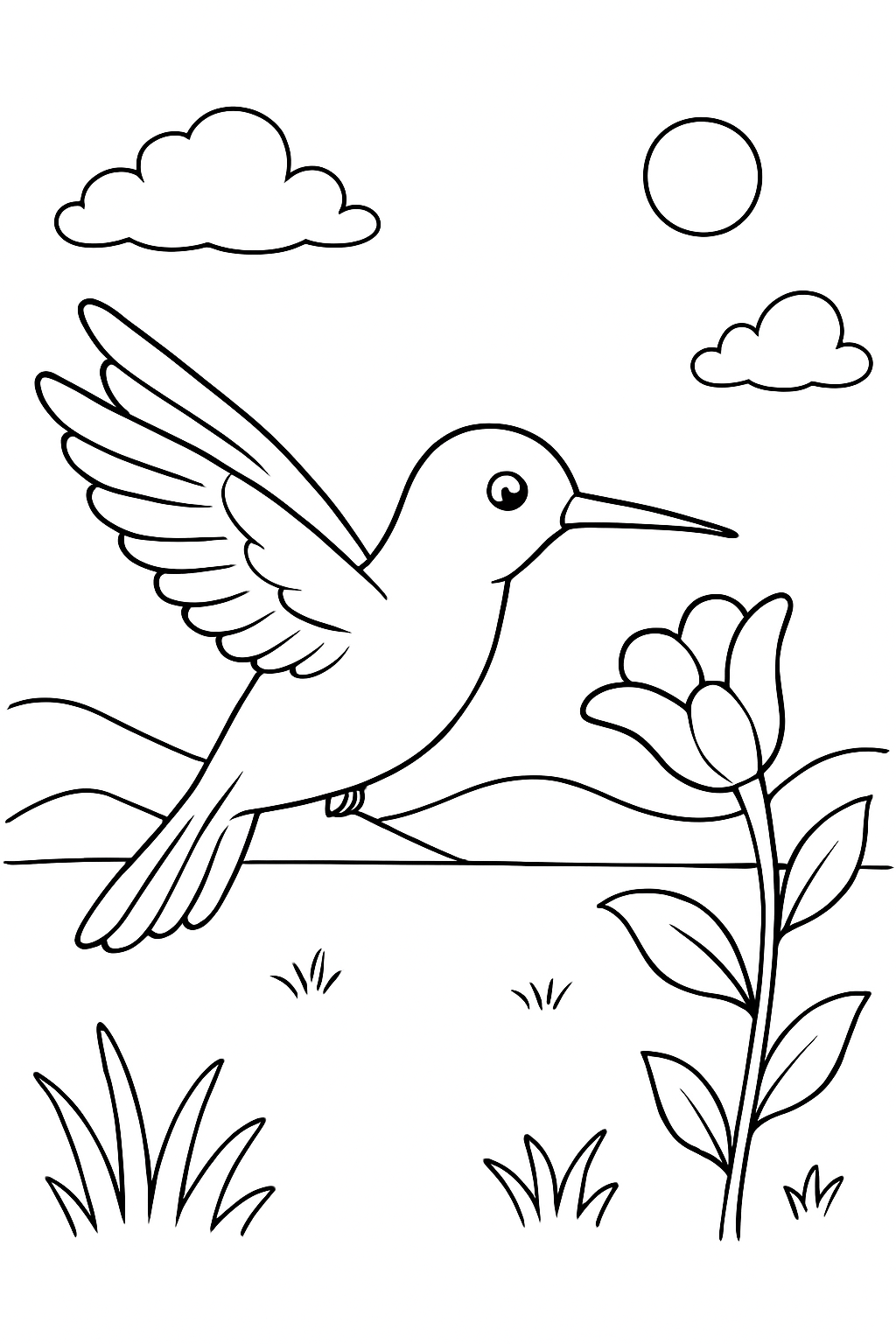 Beija-flor para colorir 08