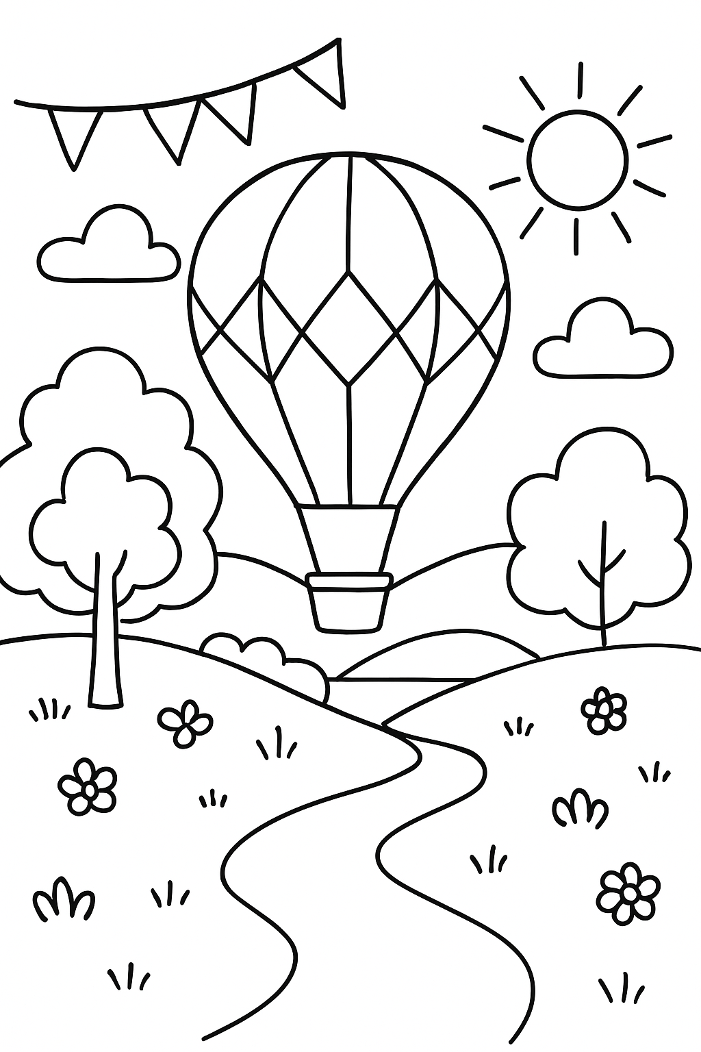 Balão Junino para colorir 10