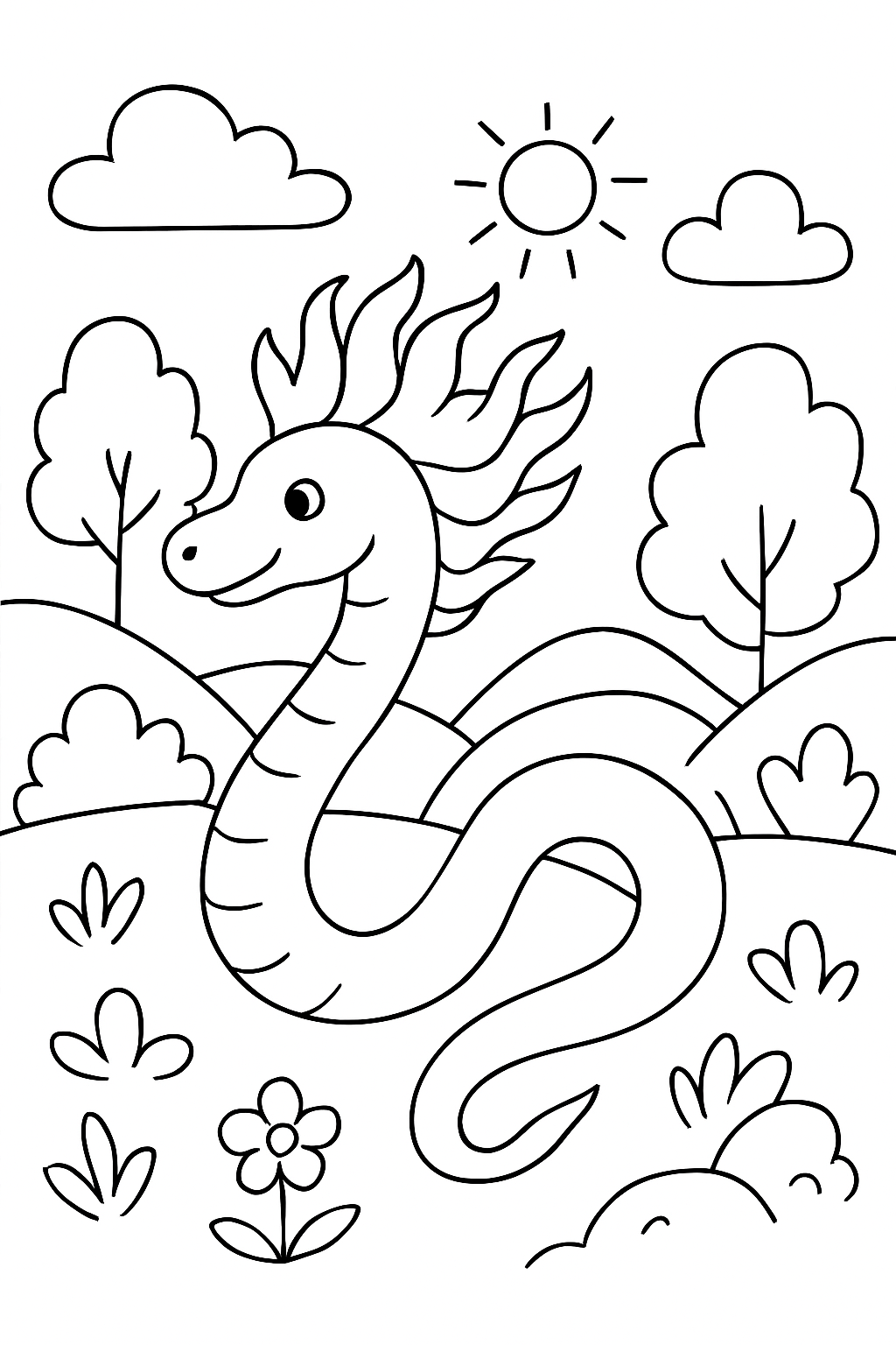 Boitatá para colorir 10