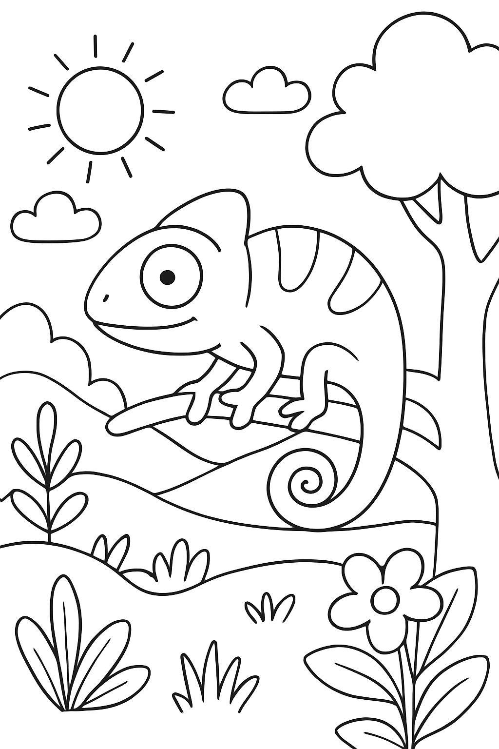 Camaleão para colorir 10