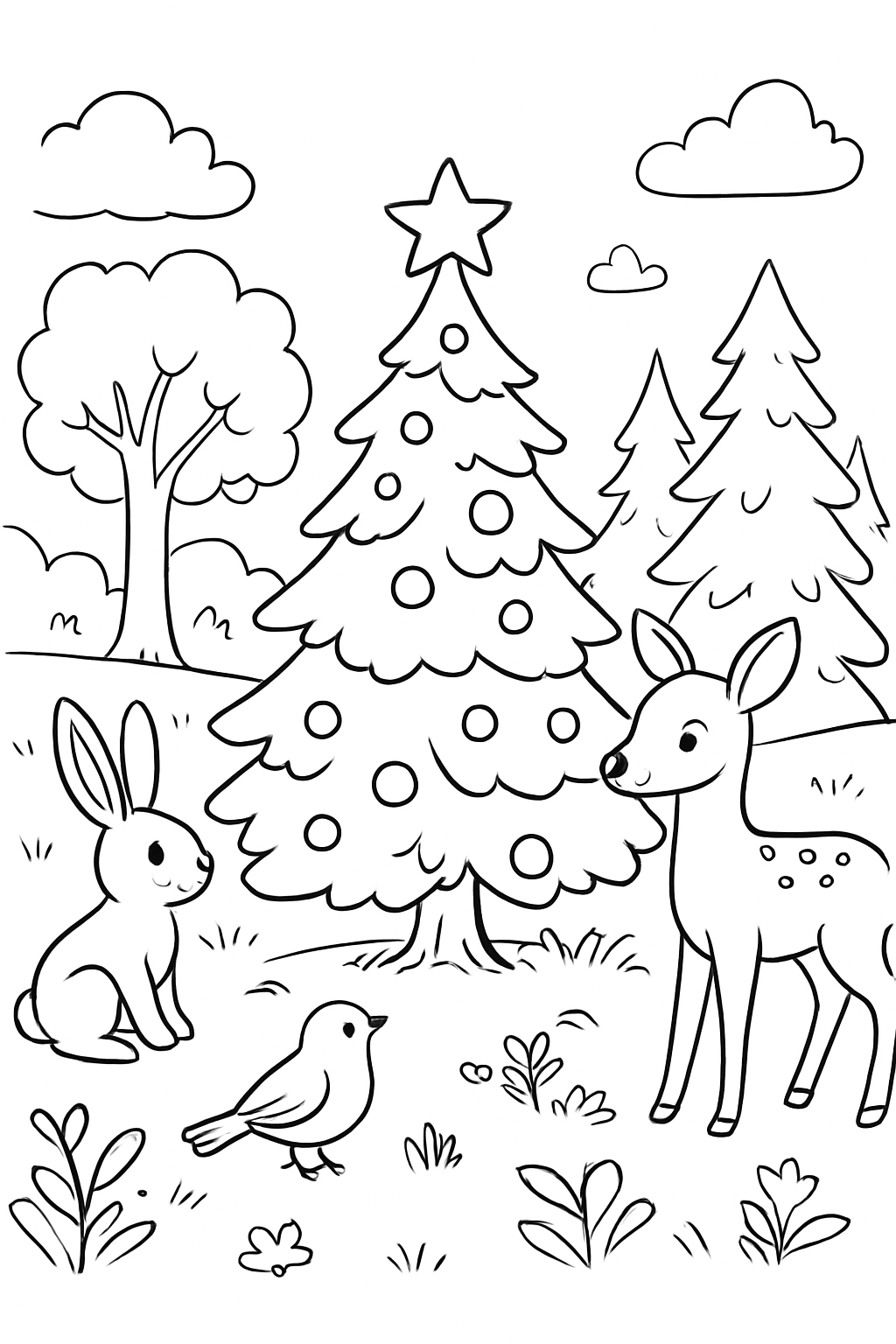 Cartão de Natal para colorir 02