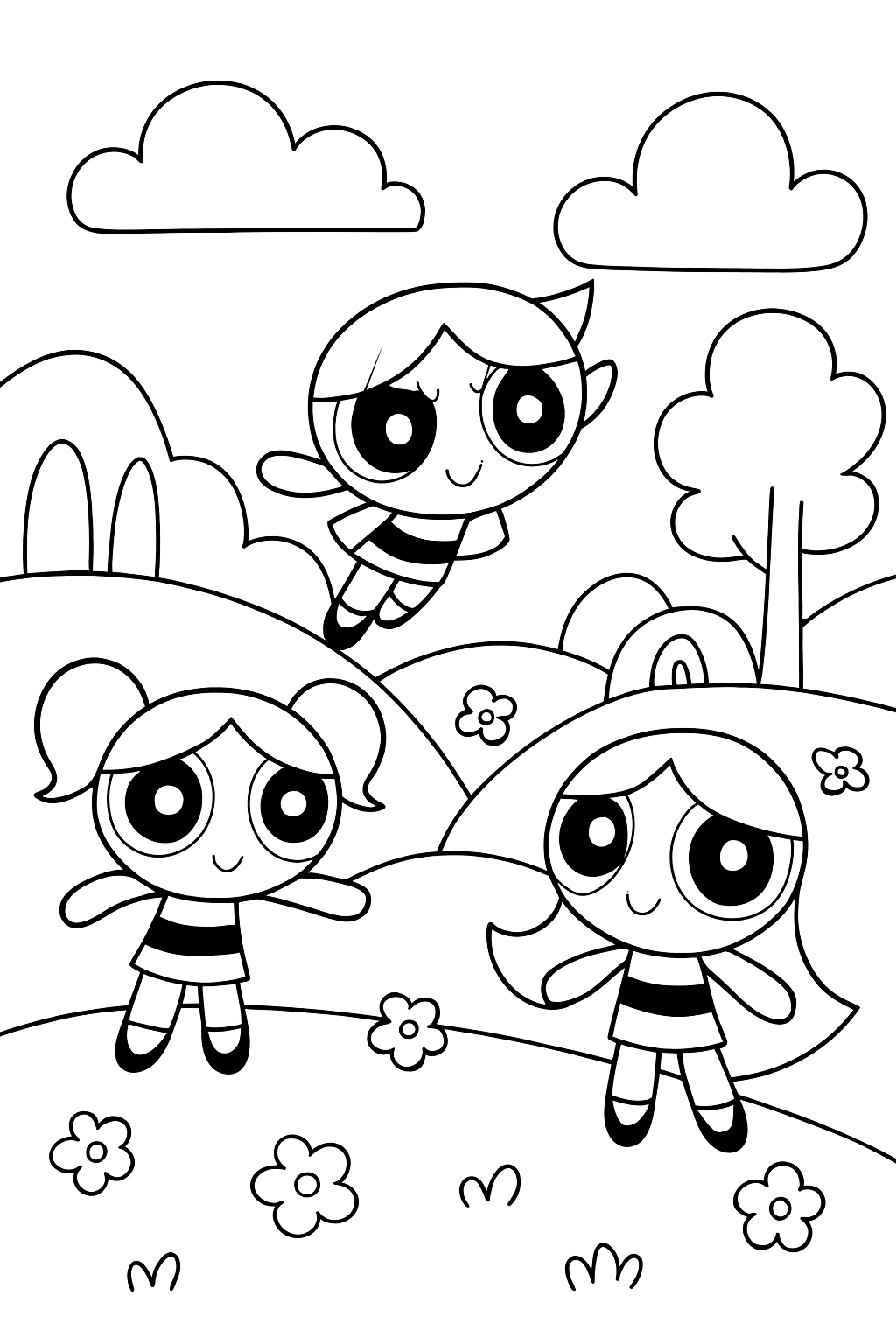 As Meninas Superpoderosas para colorir 10
