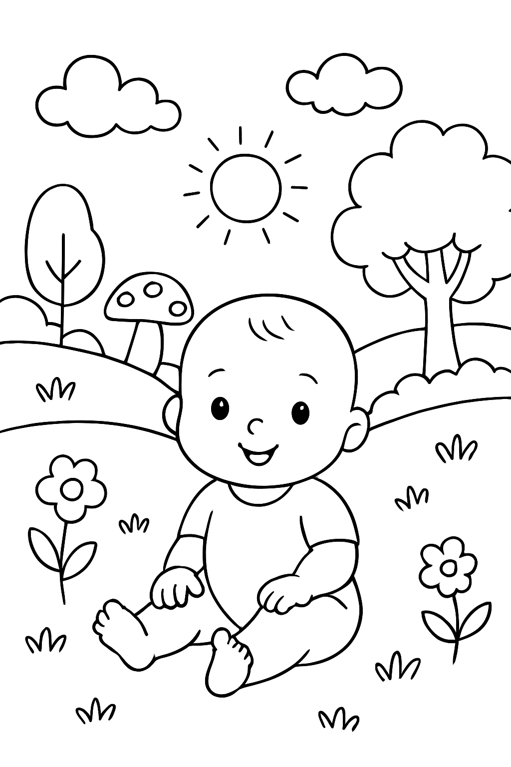 Bebê para colorir 10