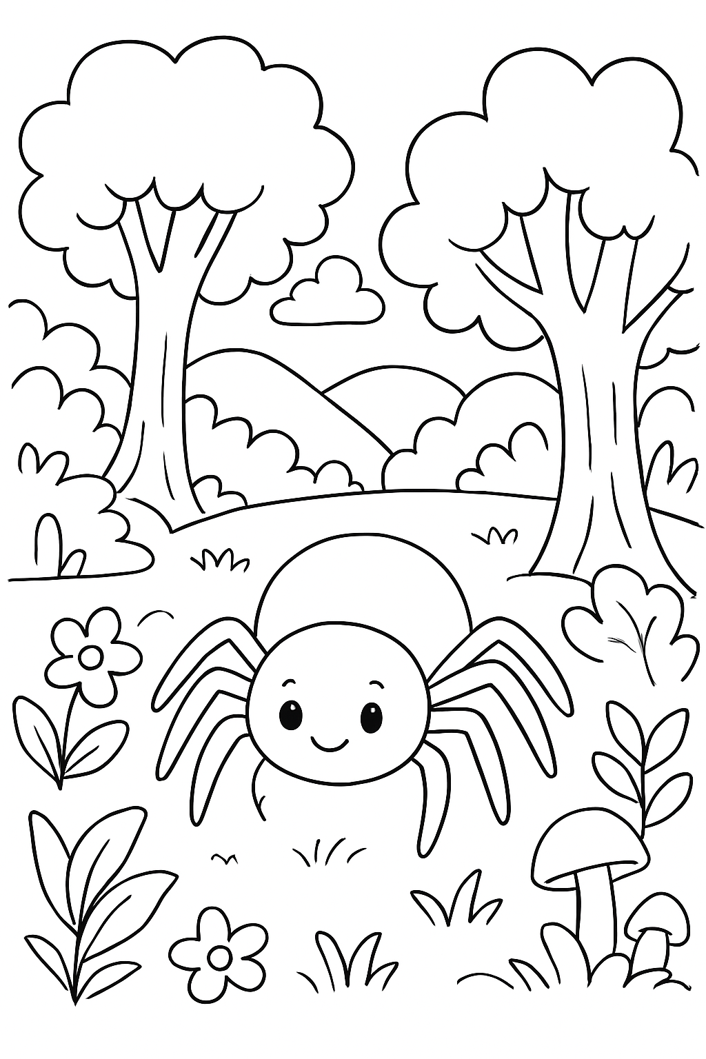 Aranhas para colorir 02