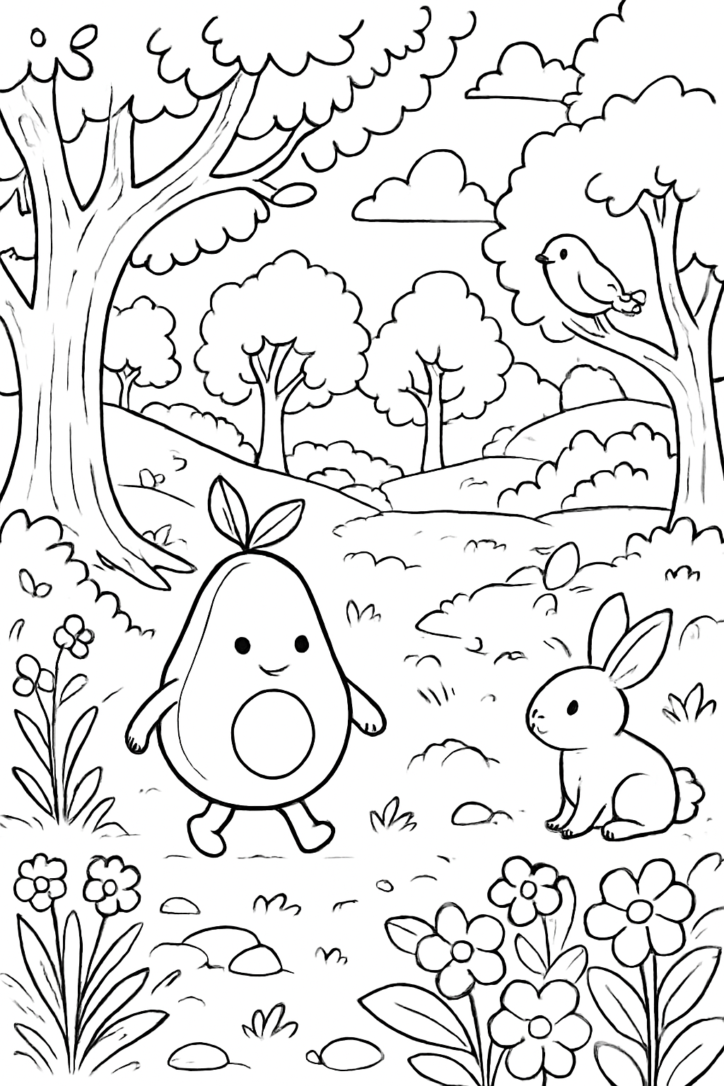 Abacate para colorir 13