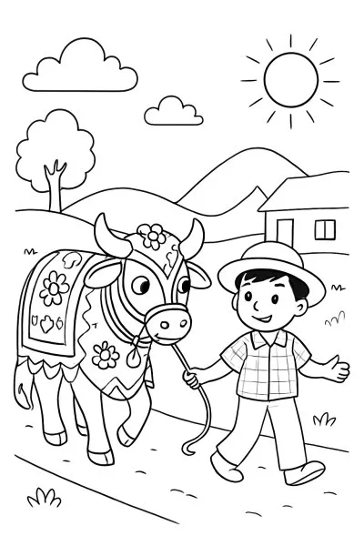 Bumba Meu Boi para colorir 11