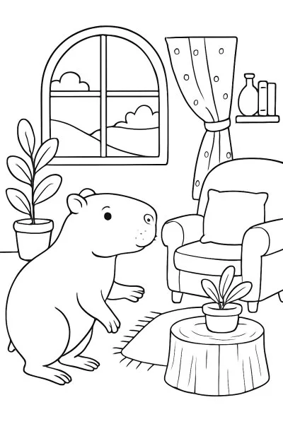 Capivara para colorir 15