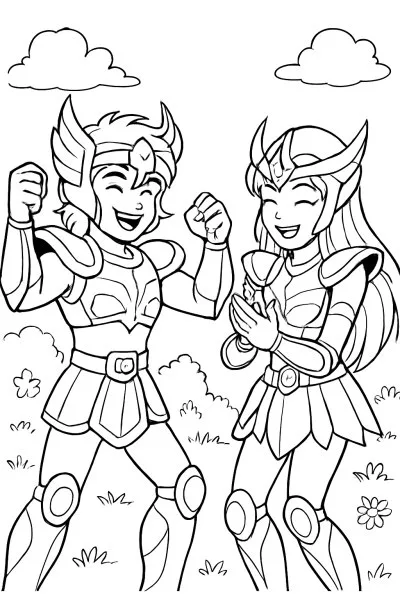 Cavaleiros do Zodíaco para colorir 09
