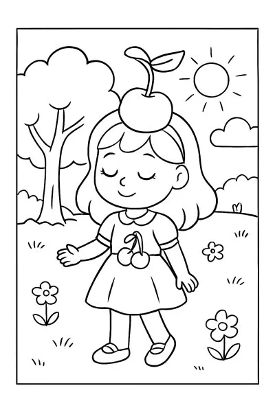 Cereja para colorir 08