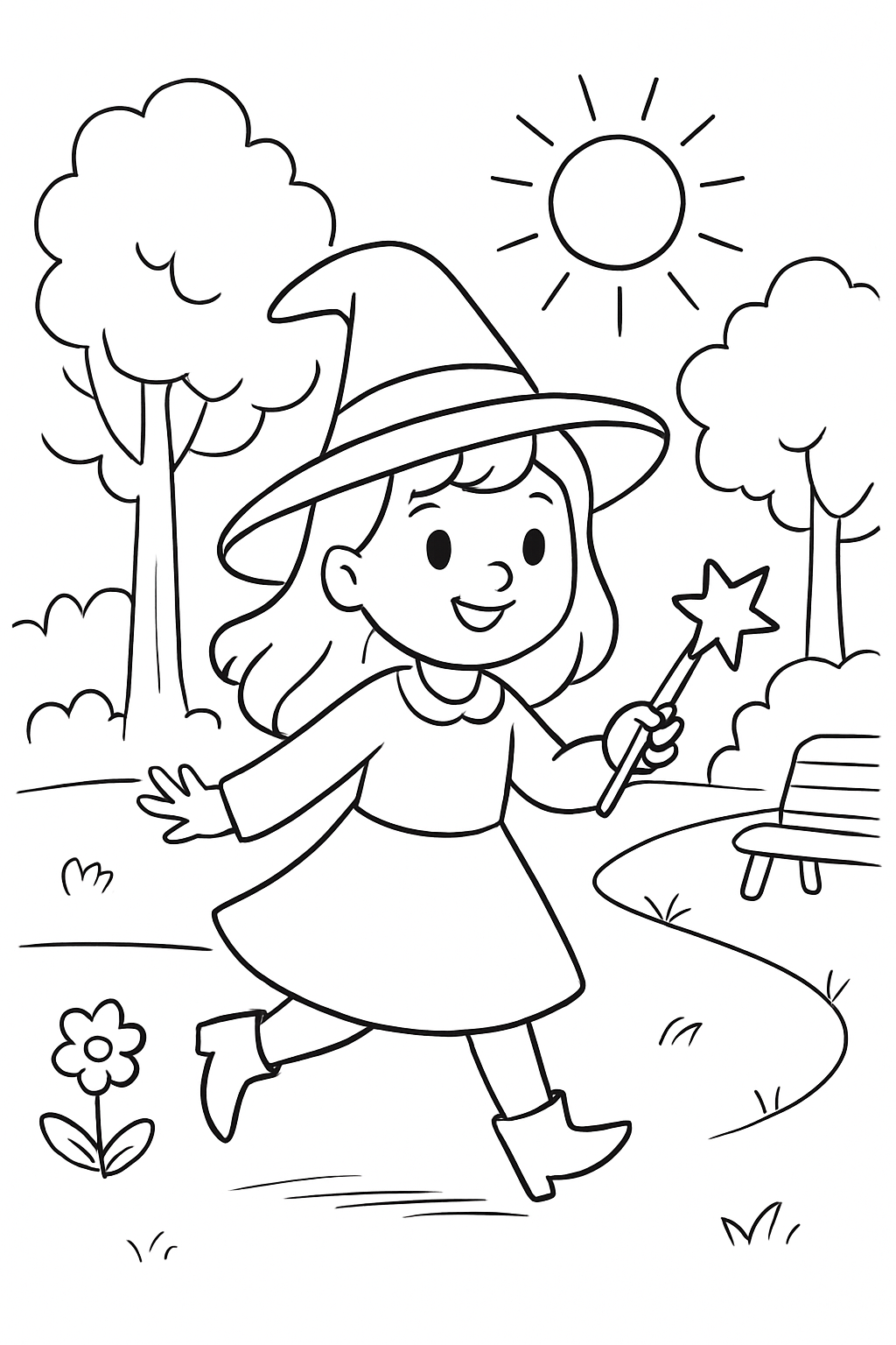 Bruxa para colorir 14