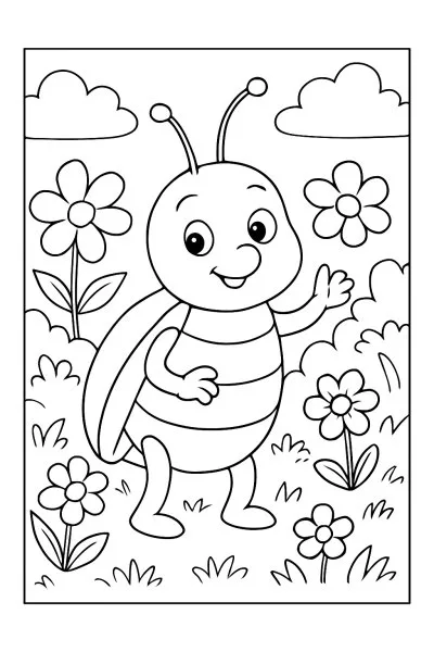 Barata para colorir 12
