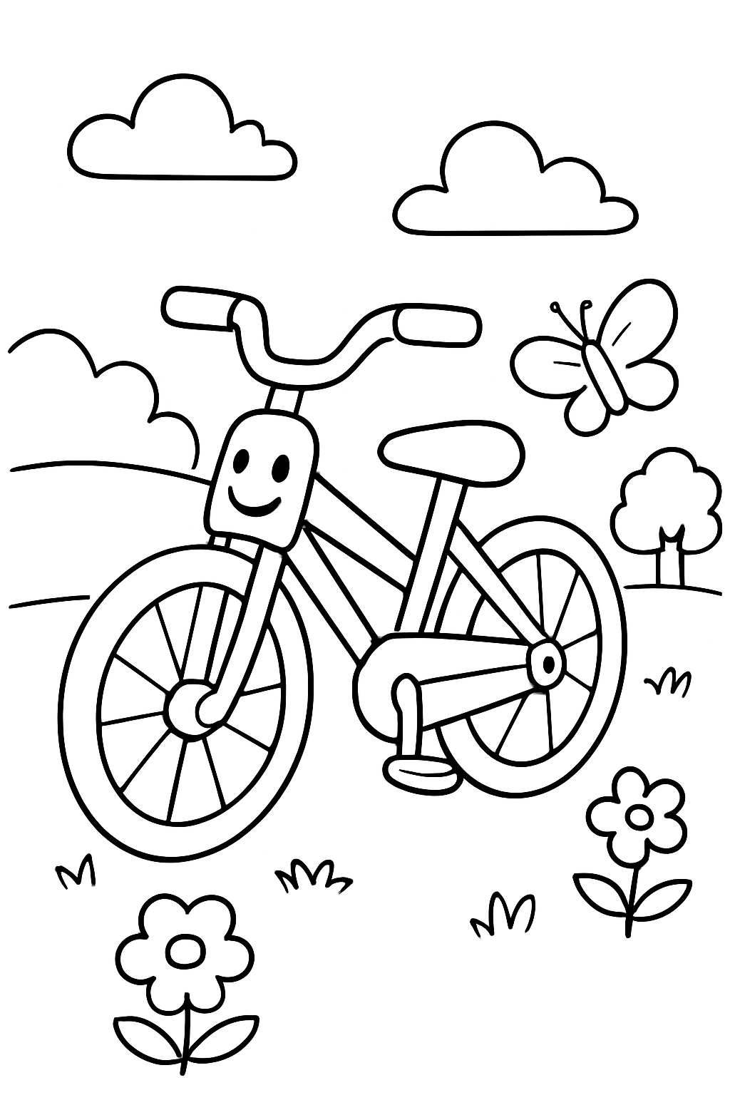 Bicicleta para colorir 07
