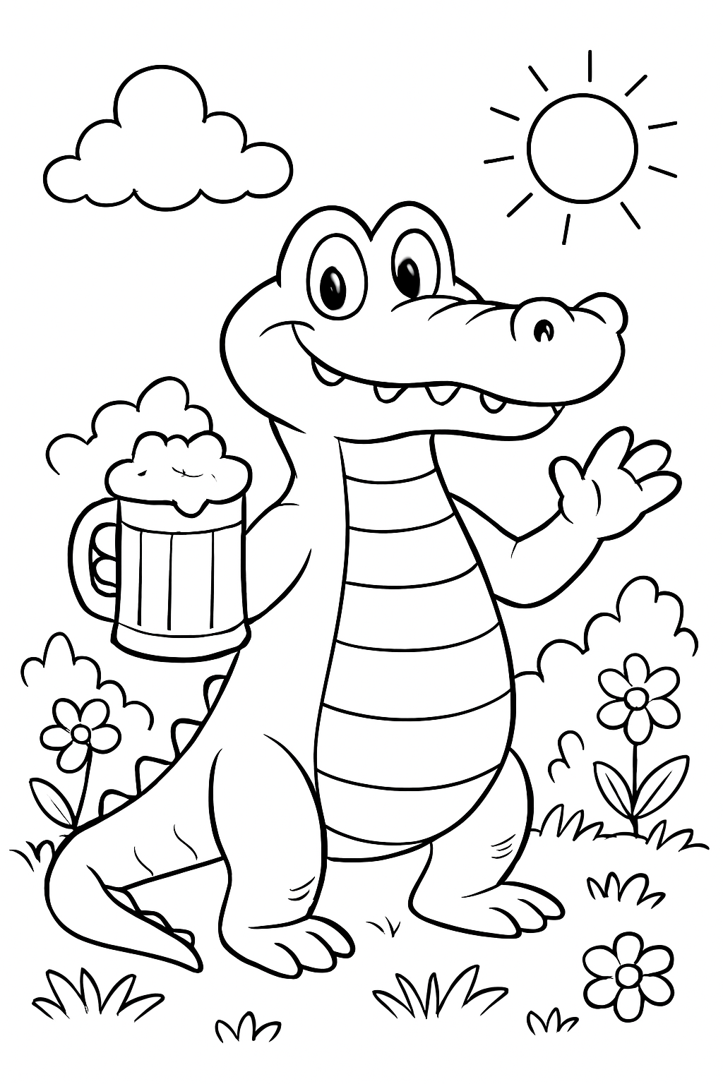 Bombardino Crocodilo para colorir 12