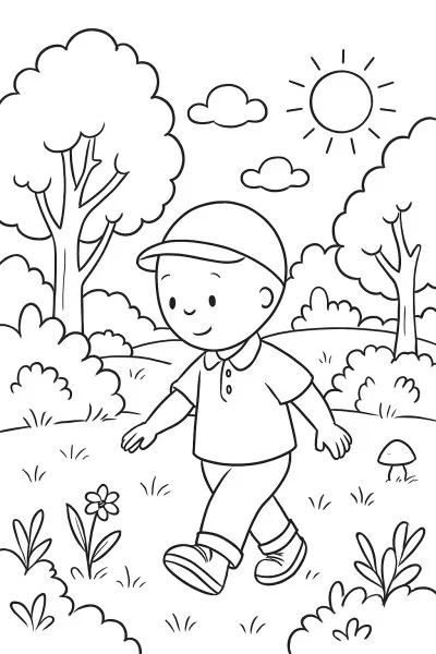Caillou para colorir 02