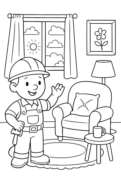 Bob, o Construtor para colorir 15
