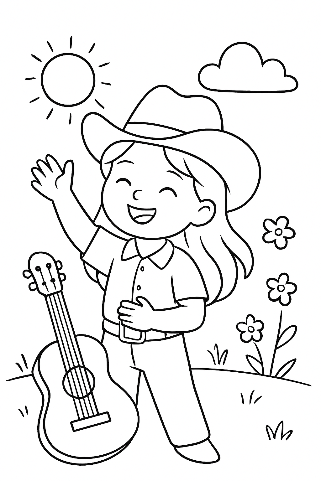 Ana Castela para colorir 09