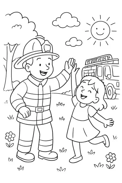 Bombeiros para colorir 09