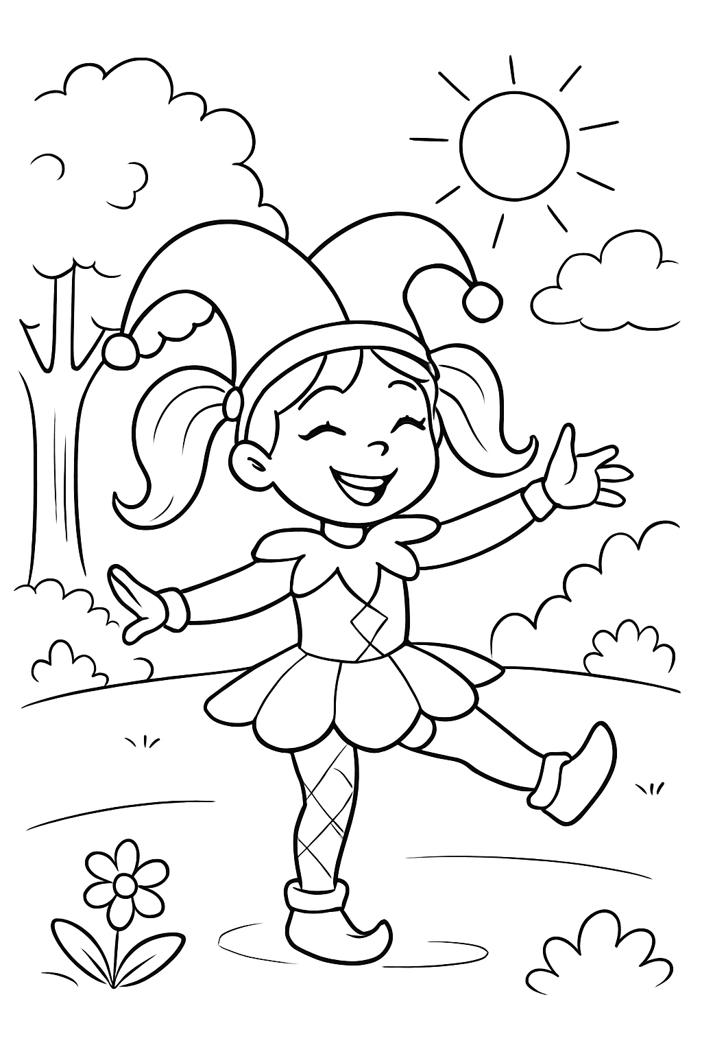 Arlequina para colorir 14