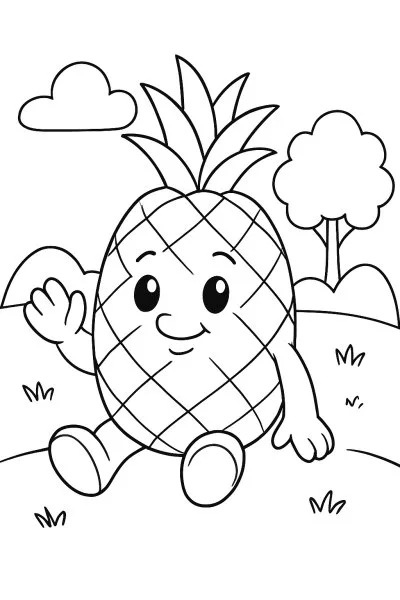 Abacaxi para colorir 05