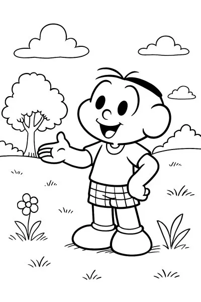 Cascão para colorir 08