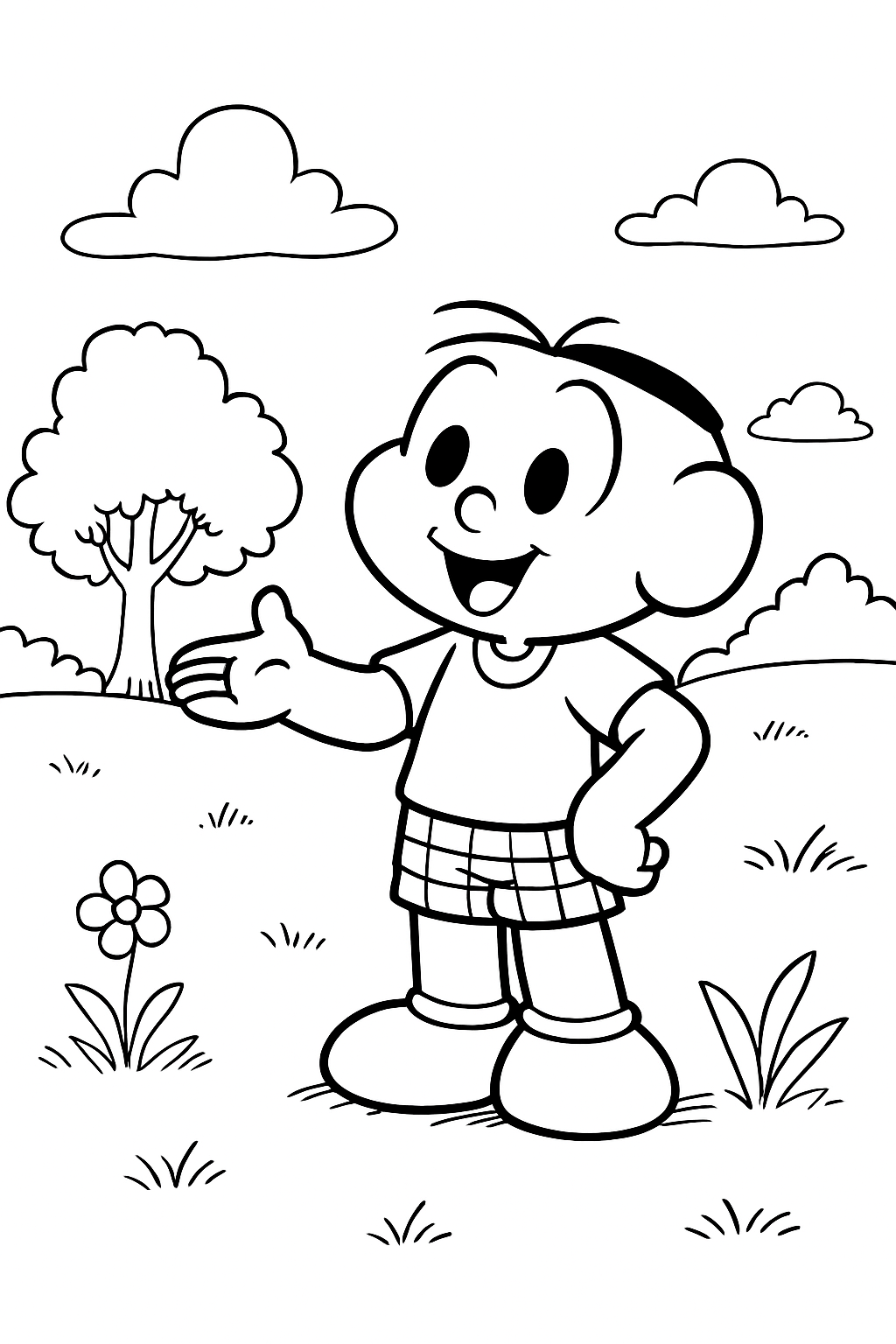 Cascão para colorir 08