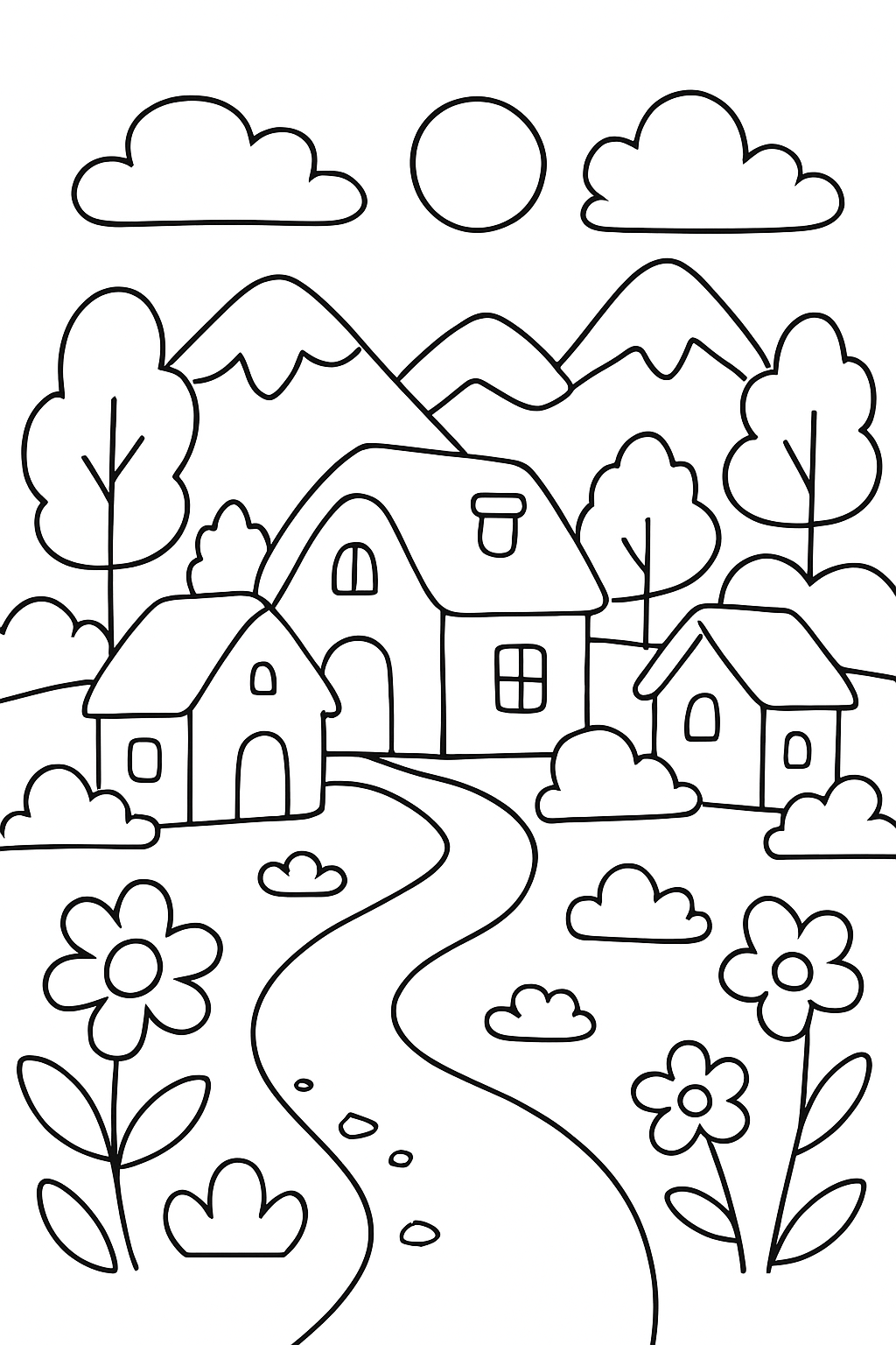 Casas para colorir 10