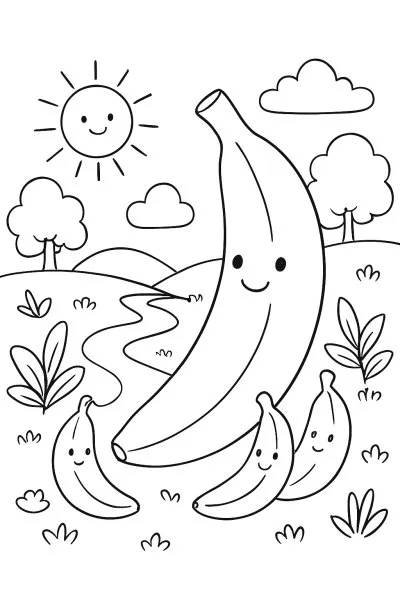 Bananas para colorir 10