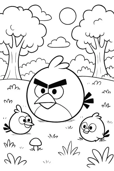 Angry Birds para colorir 02