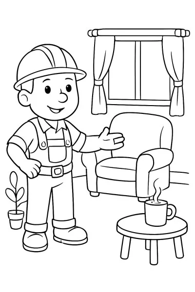 Bob, o Construtor para colorir 04