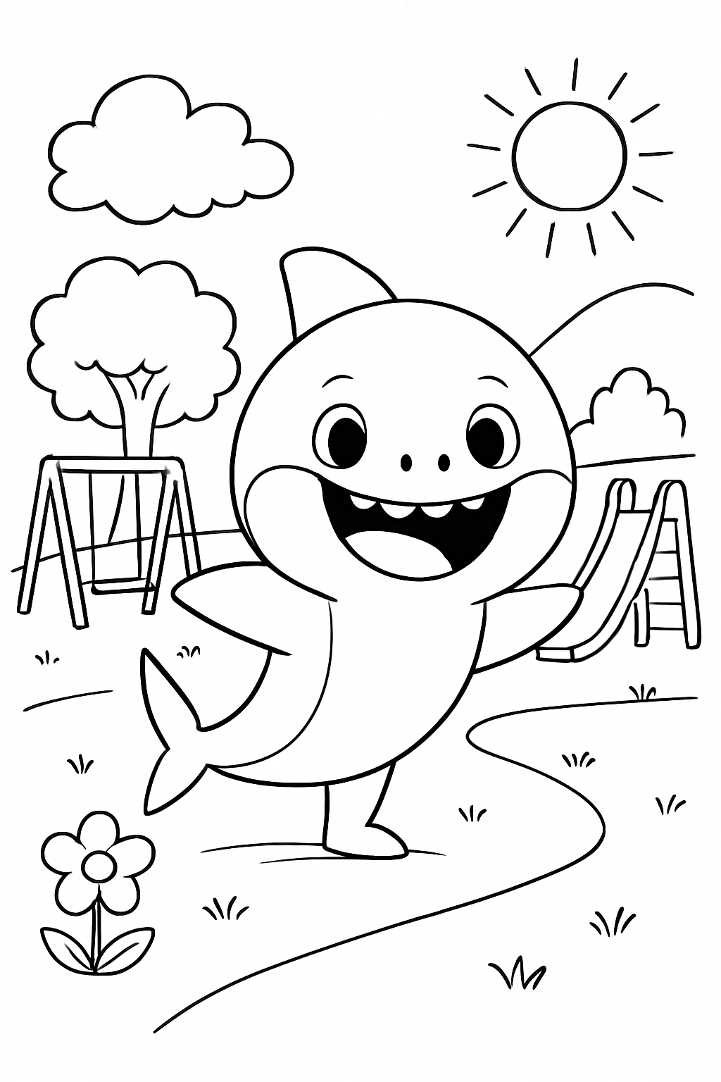 Baby Shark para colorir 14