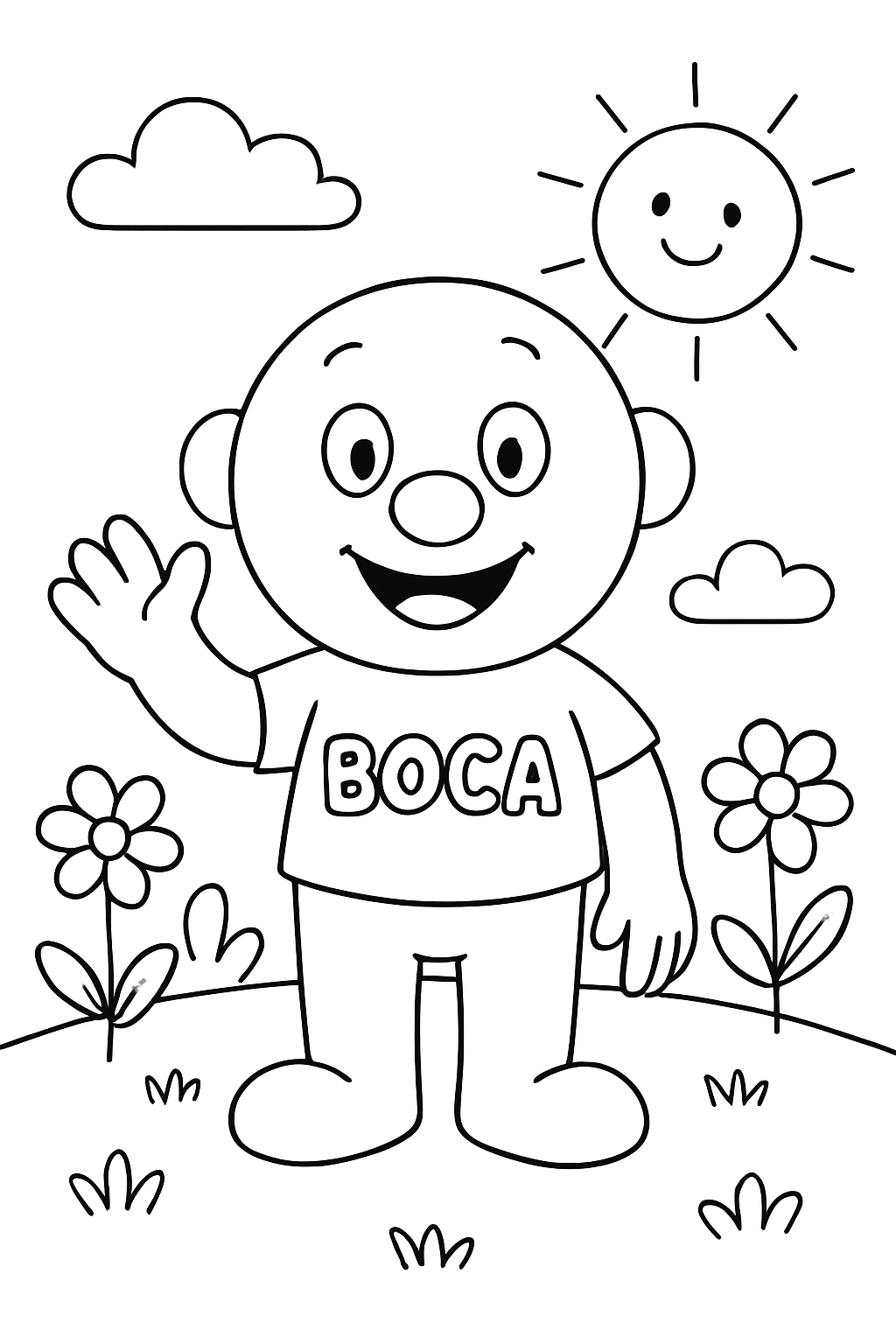 Boca para colorir 01