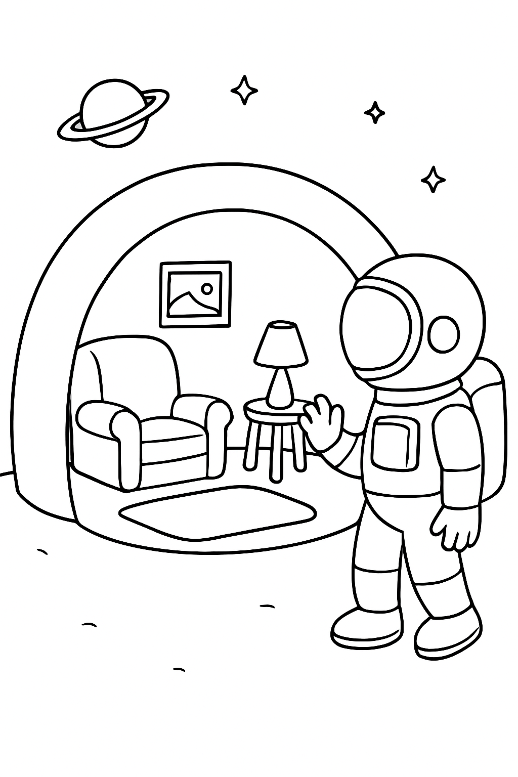 Astronauta para colorir 04