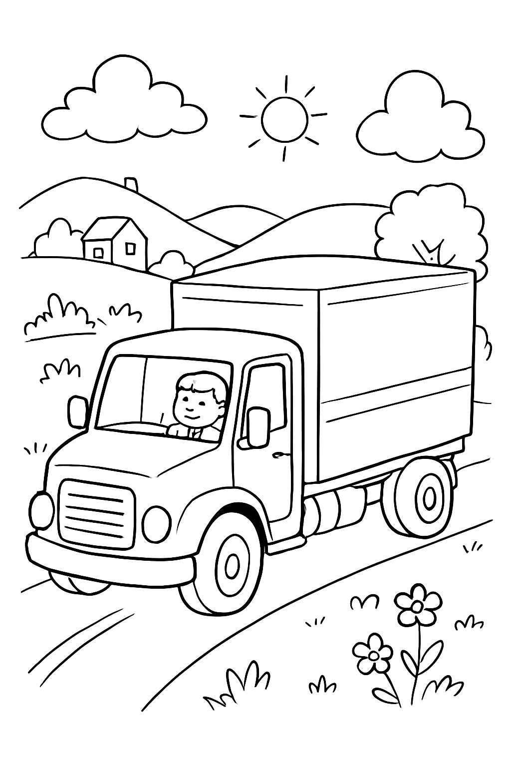 Caminhões para colorir 11