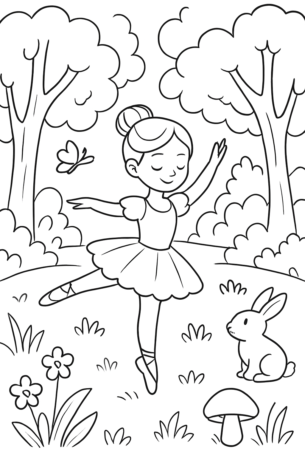 Bailarina para colorir 02