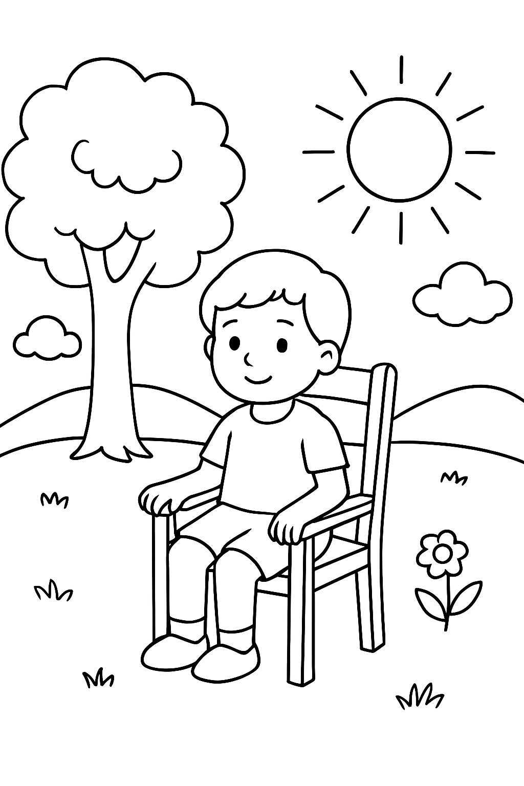 Cadeira para colorir 08