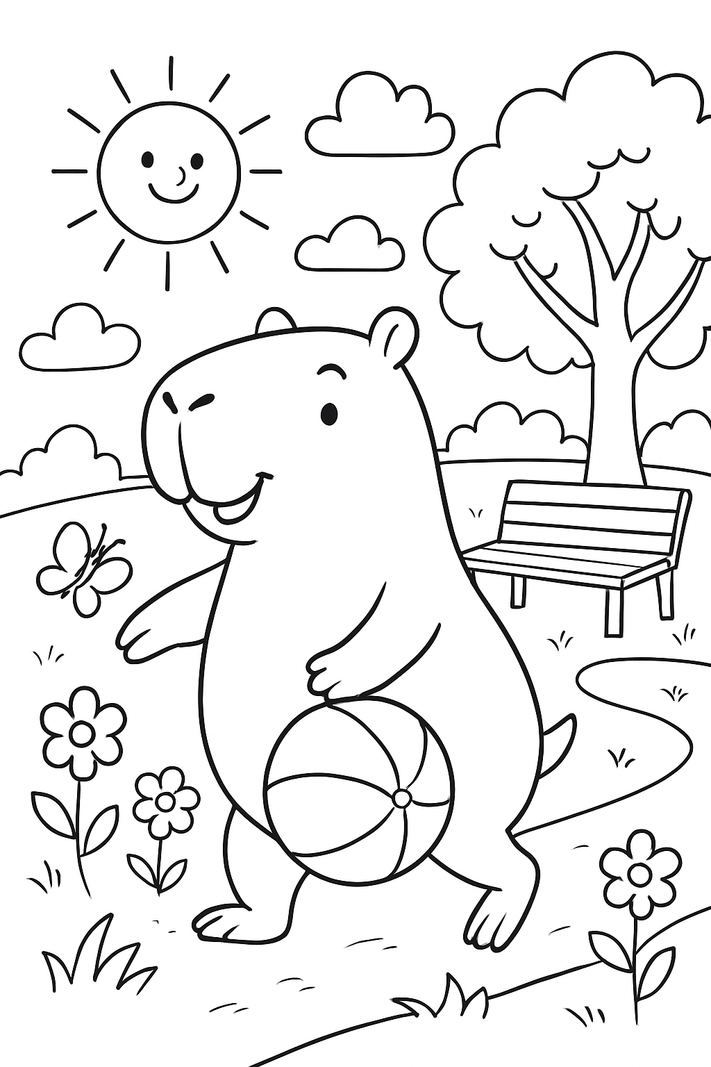 Capivara para colorir 03