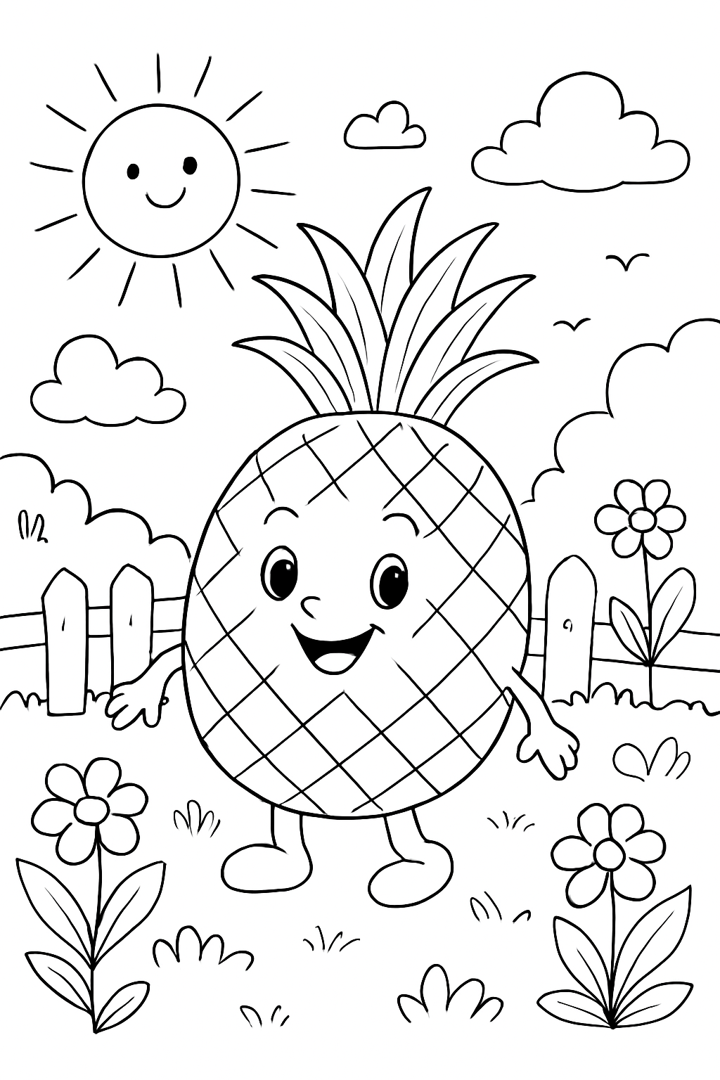 Abacaxi para colorir 12