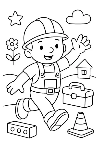 Bob, o Construtor para colorir 07