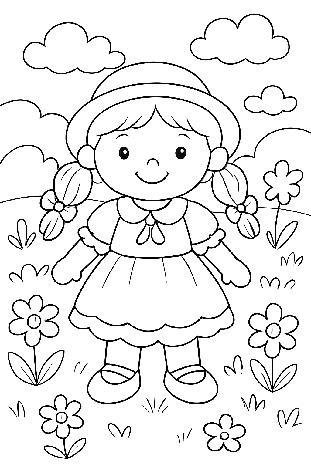 Bonecas para colorir 12