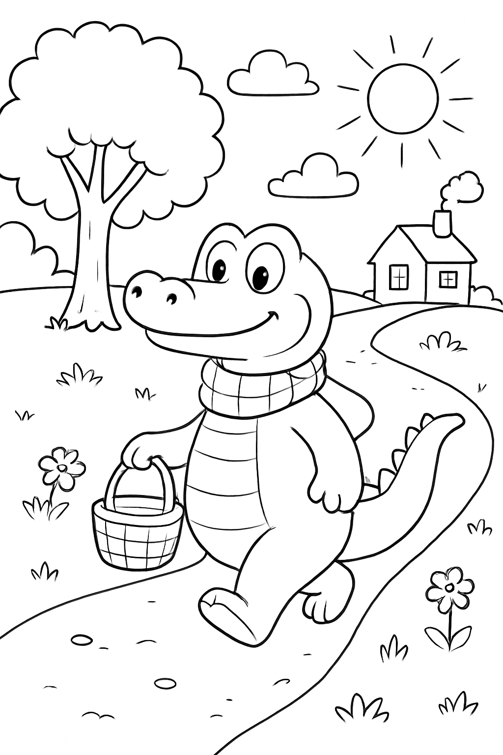 Bombardino Crocodilo para colorir 11
