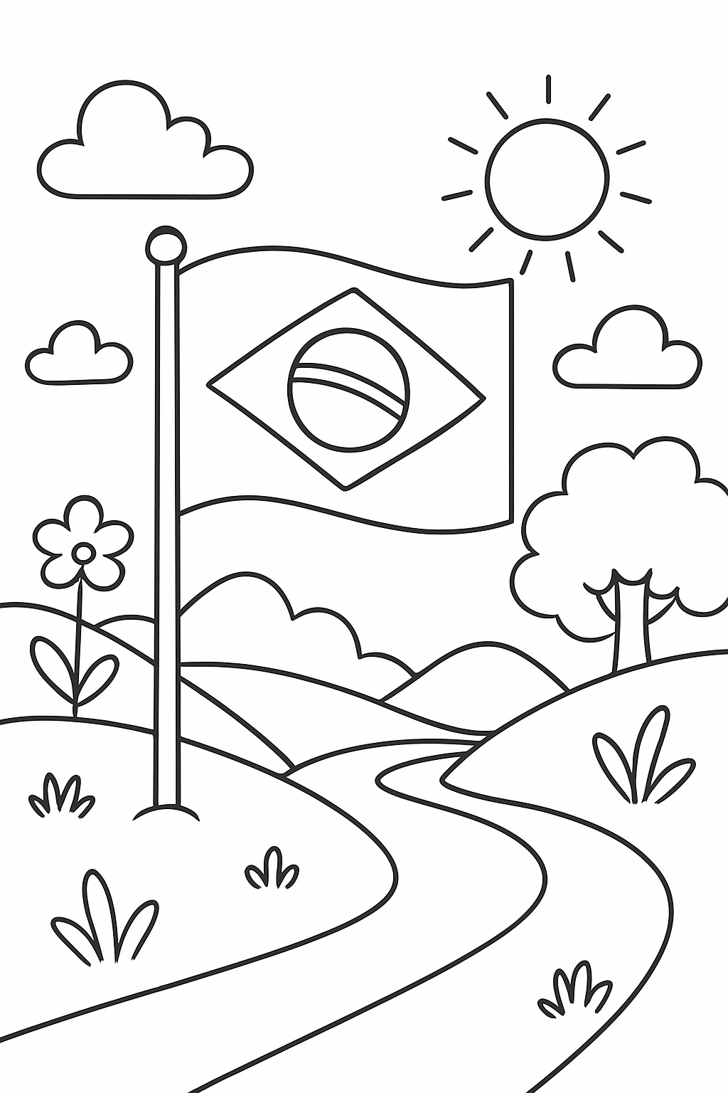 Bandeira do Brasil para colorir 10