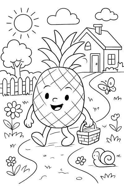 Abacaxi para colorir 11