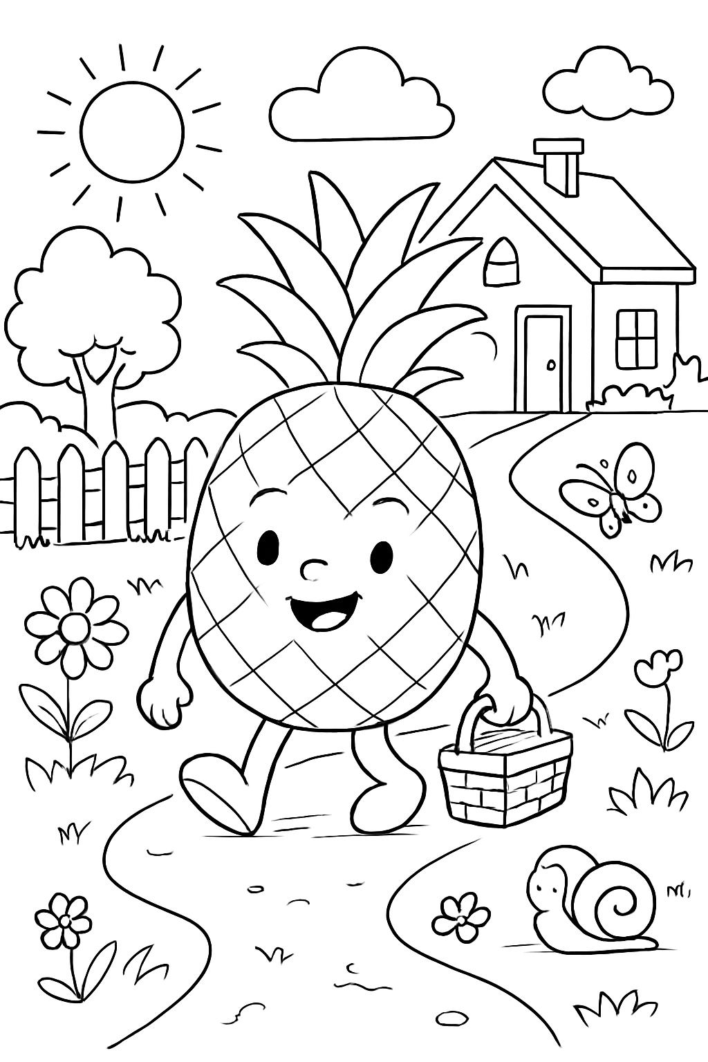 Abacaxi para colorir 11