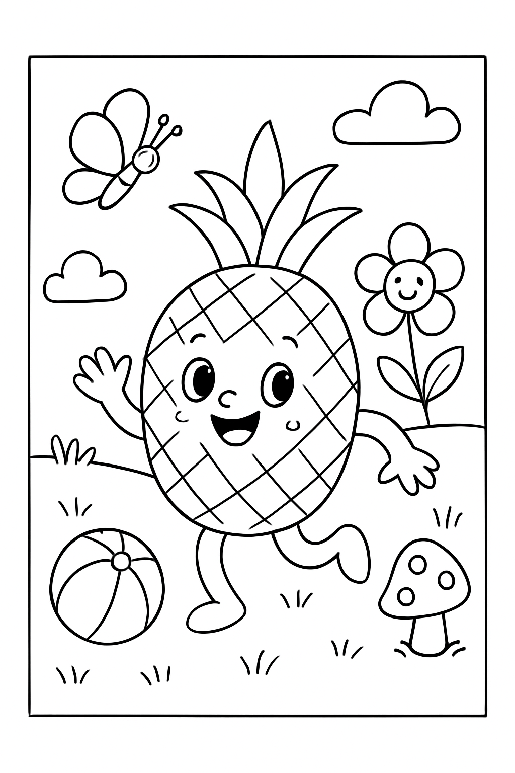 Abacaxi para colorir 07
