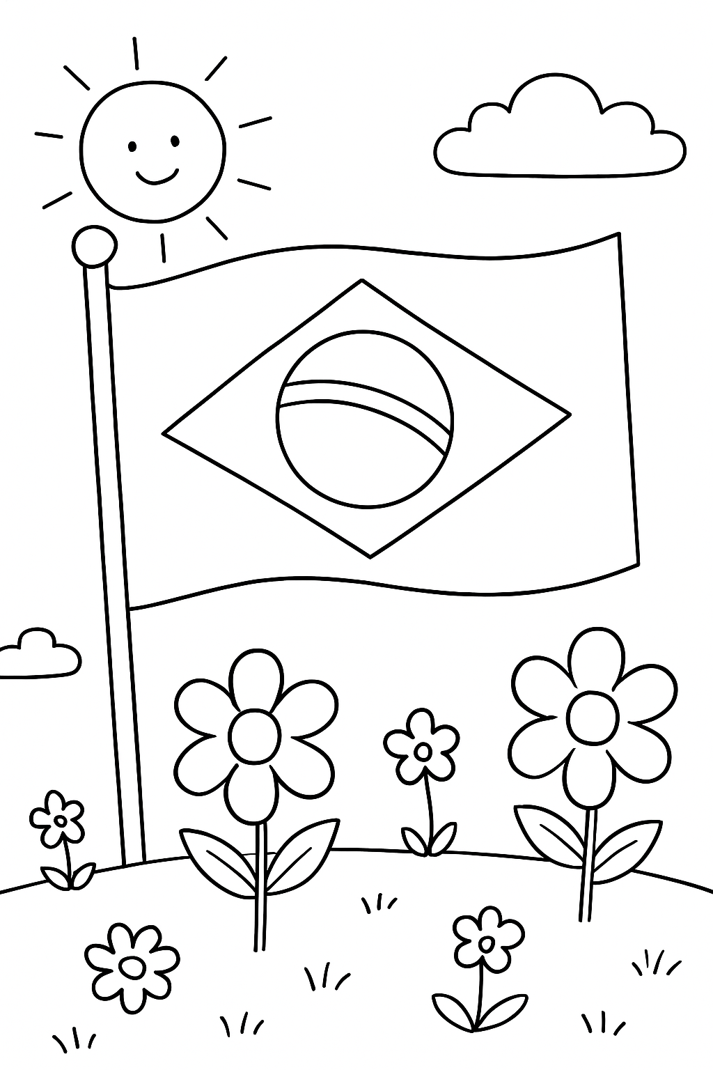 Bandeira do Brasil para colorir 01