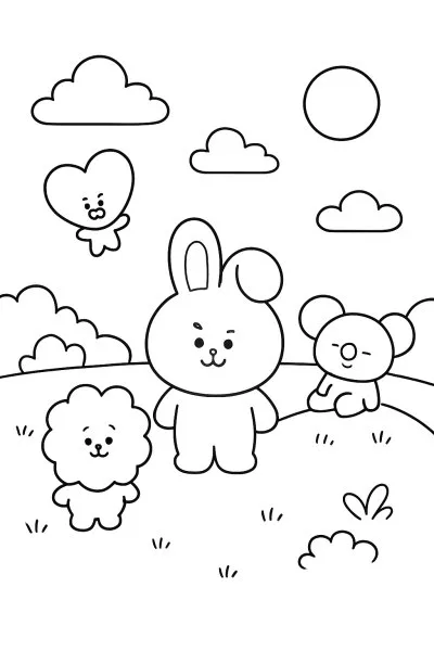 BT21 para colorir 08