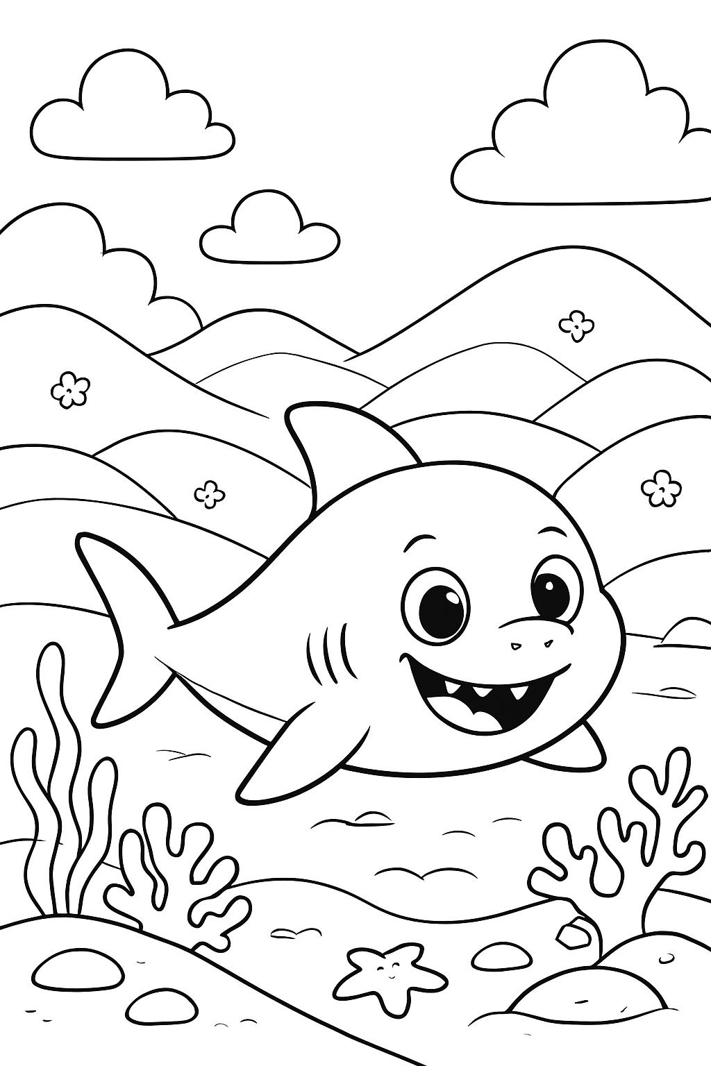 Baby Shark para colorir 06