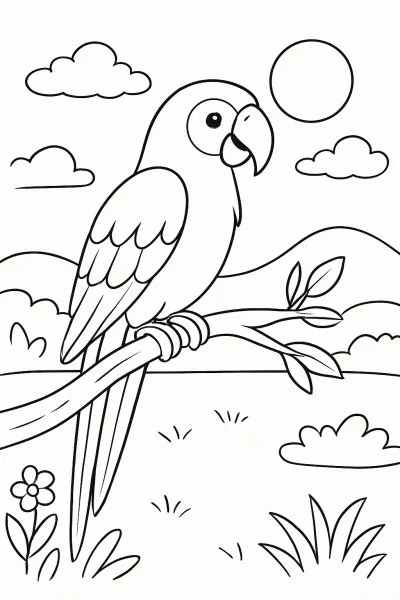 Arara para colorir 08