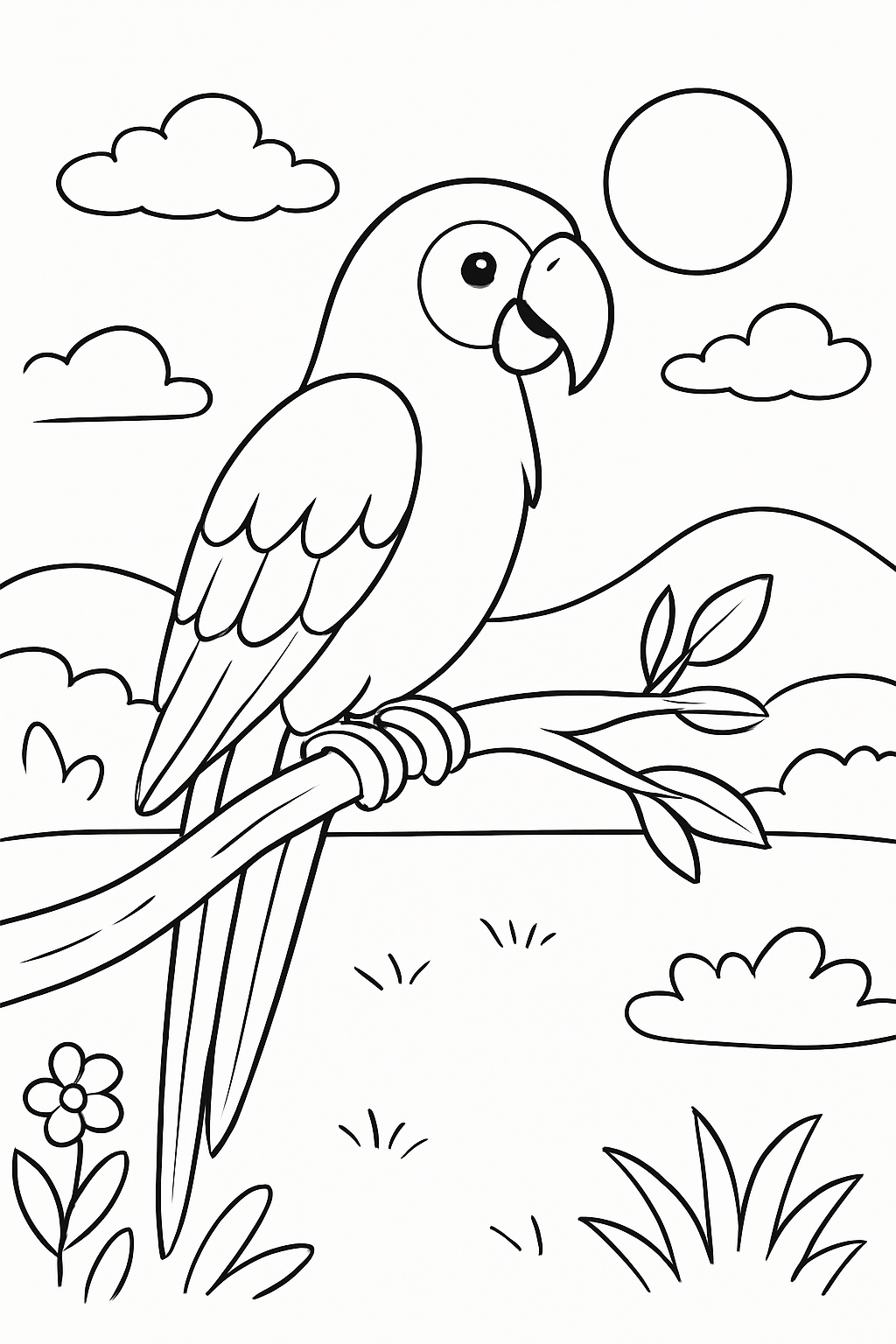 Arara para colorir 08