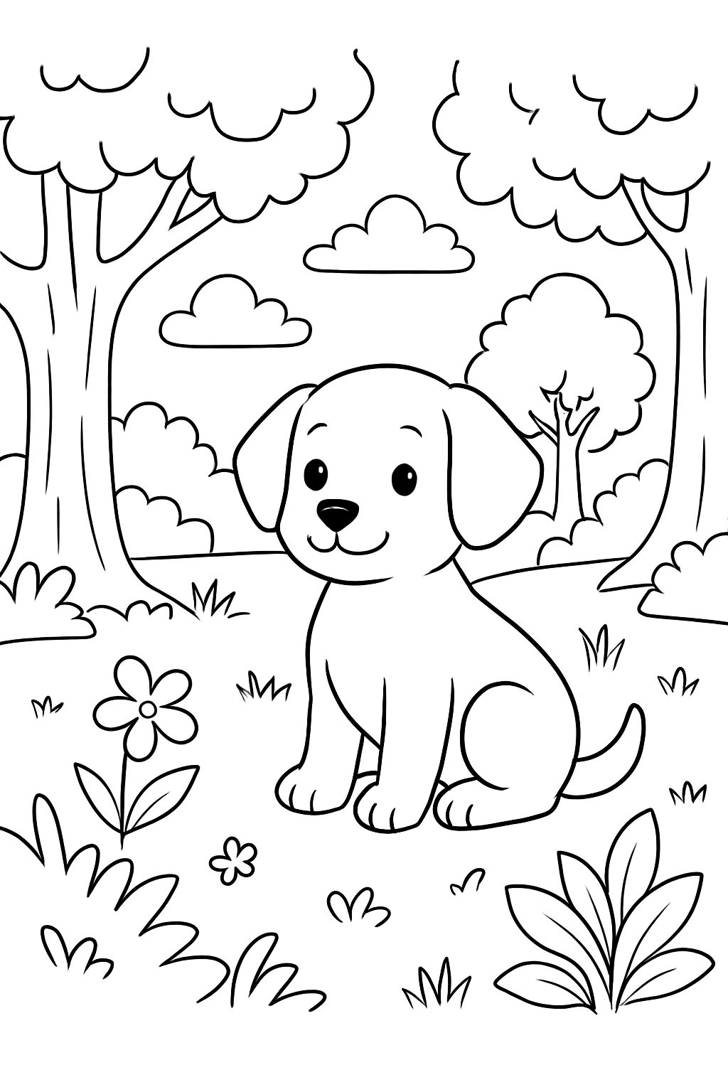 Cachorros para colorir 02